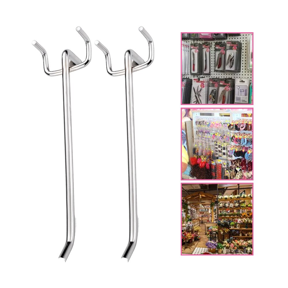 50pcs Shelving For Wall Hanging Retail Display 15cm Steel Lightweight Garage Shop Store Peg Board Hook Pegboard Holder Universal