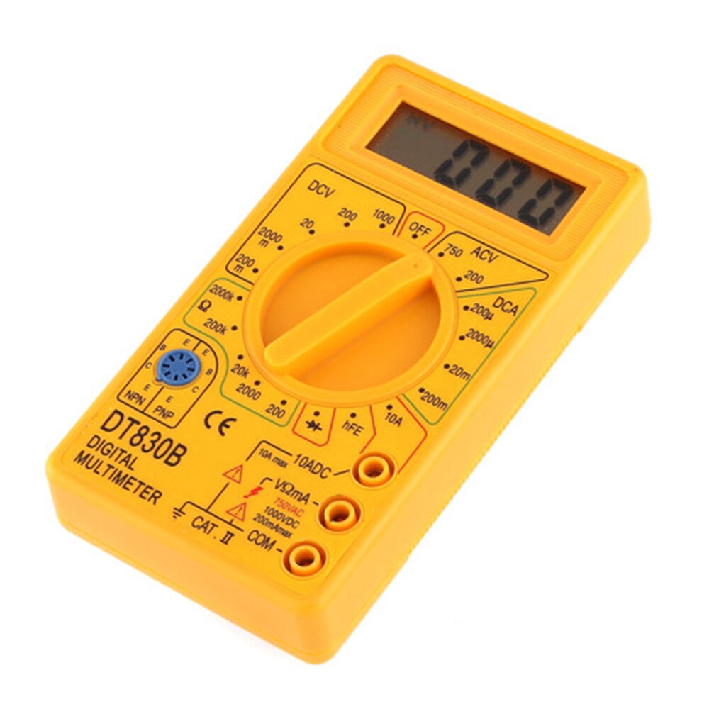 Car LCD Digital Multimeter Volt Amp Ohm Tester Meter Universal Probe Tester Lead RV Camper Trailer SUV Tester Instrument Tool