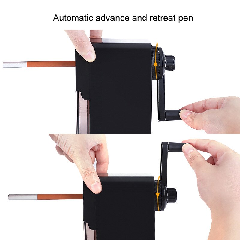 Afilador de lápices de , manivela manual con contenedor, para niños, pintura, artista, papelería, suministros escolares