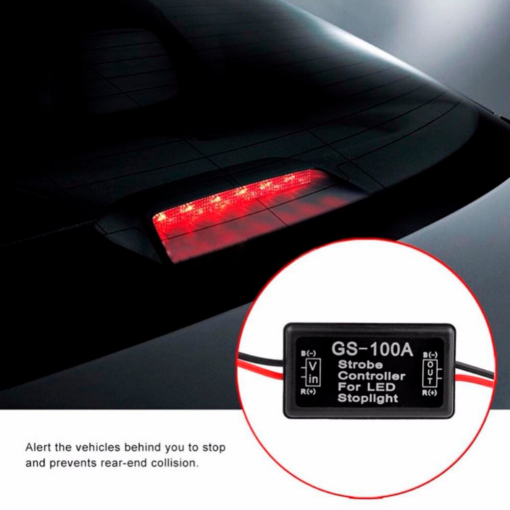 Controller gs-100a for additional stop signal, strobe light, LED controller, flash module, rear brake