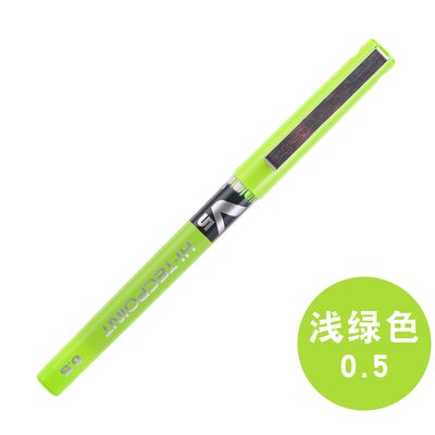 Japan papirvarer pilot bx -v5 0.5mm straight pen stor kapacitet farve blæk kuglepen skole forsyninger: Græsgrøn