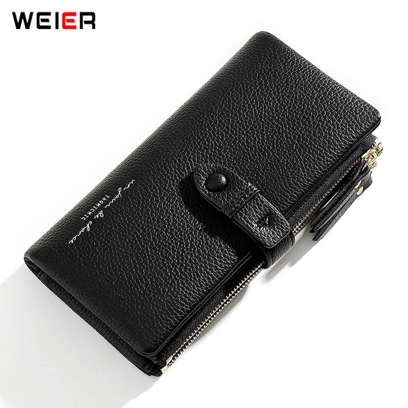 Comfortabele Gecontracteerd Stijl Lange Portefeuilles Voor Vrouwen Pu Lederen Driebladige Kaarthouder Purse Dames Zoete Portemonnees Cartera