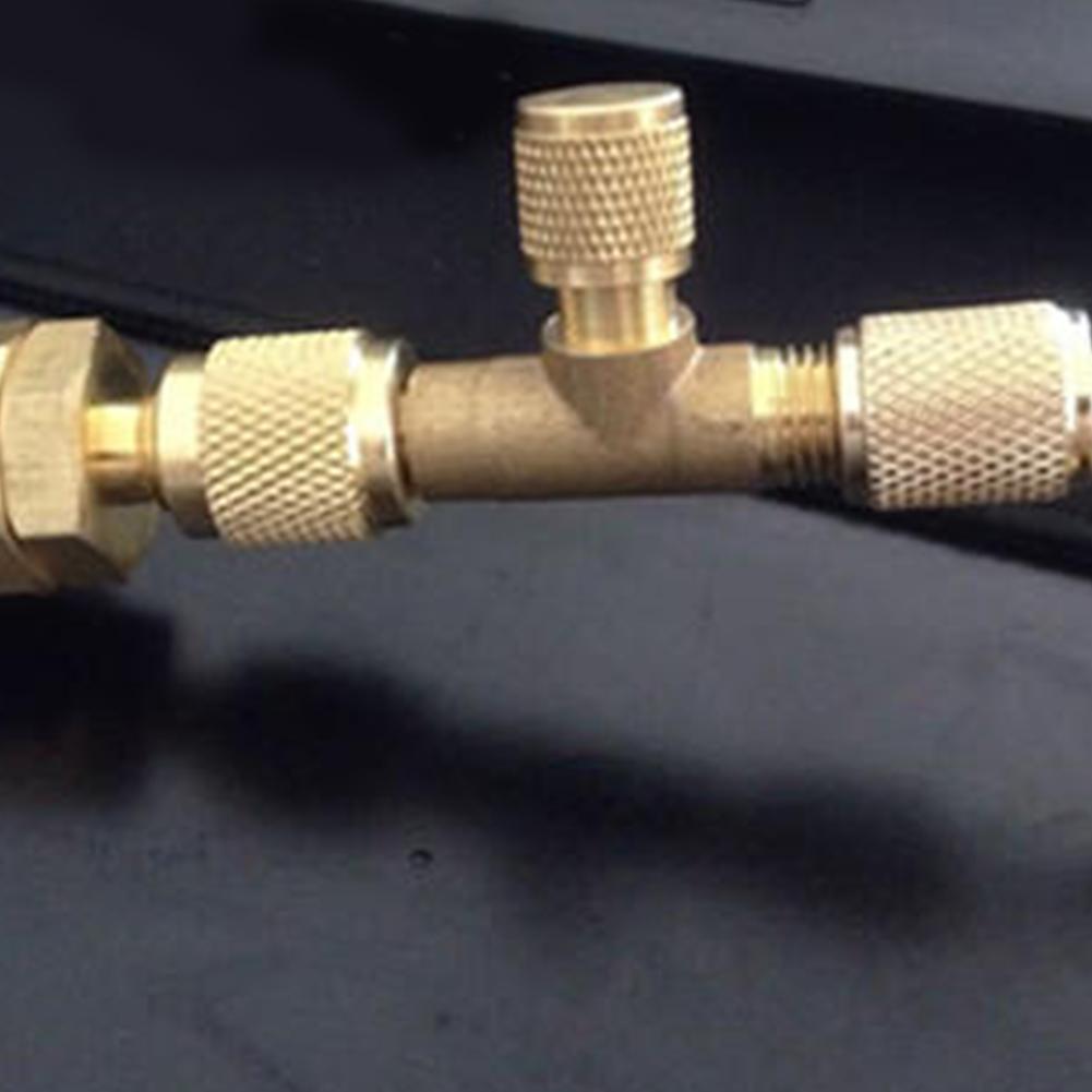 Válvula de escape refrigerante, válvula de purga de cobre lleno, válvula de descarga rápida, calibre de flúor, tubo de presión, escape J9D0