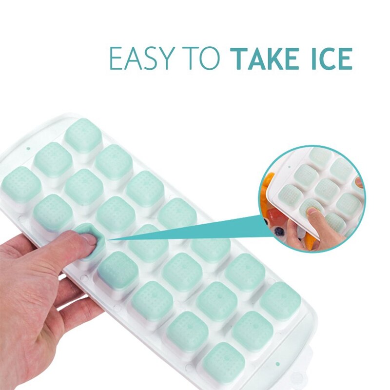 Ice Block Trays 3 Packs Flexible Silicone Ice Trays with Spill-Resistant Lids Easy Release Ice Trays Make 63 Ice Block, BPA Free