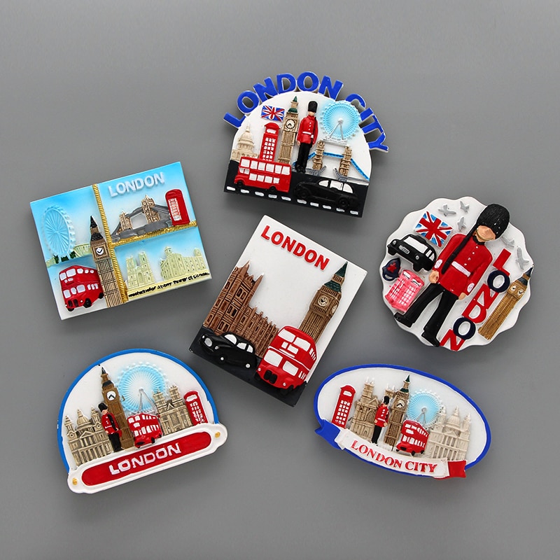 London souvenir magnetiske 3d køleskab klistermærker britisk soldat bus london bridge køleskab magneter verden turisme souvenirs