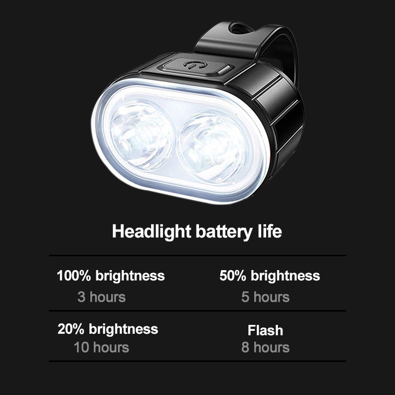 Luces de bicicleta, lámpara LED para bicicleta de montaña, luz delantera y trasera, recargable por USB, luz trasera para bicicleta, lámparas impermeables para ciclismo