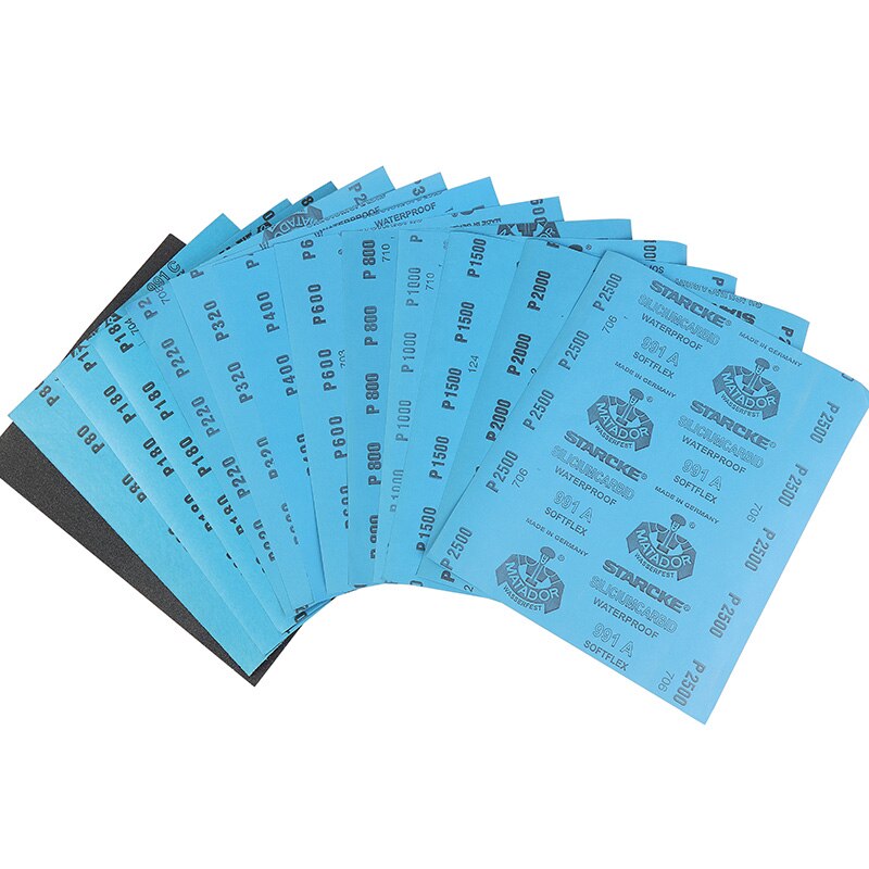 WUTA 1PCS Wet Dry Grinding Sandpaper P180-P2500 Grit Leather Tool Craft Finish Polishing Sanding Paper
