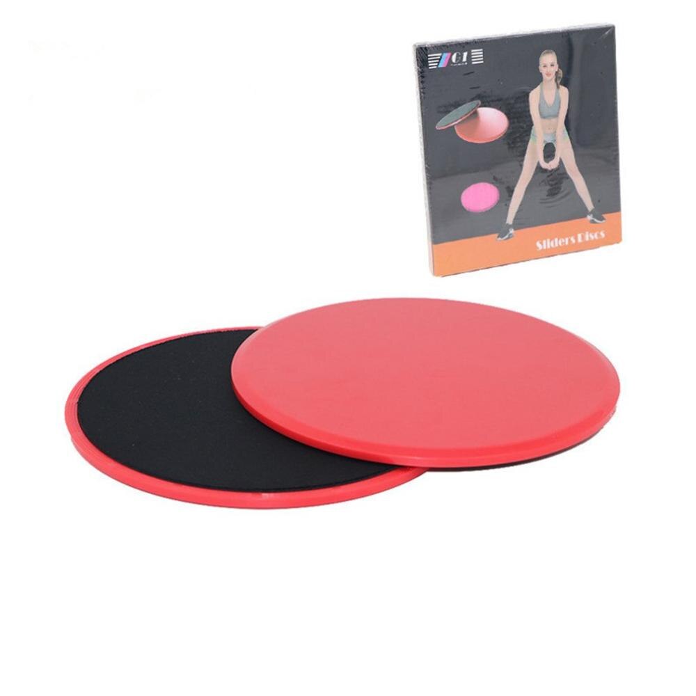 Sport glidskiva träning snabb glidplatta fitness glidplatta glidplatta fitness pad frihjul: Röd