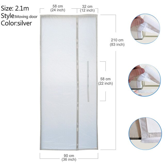 3m/4m/5.6m Window AirLock Seal Plate Air Conditioner Cover Soft Baffle Window Seal For All Mobile Air Conditioning Units: 2.1m white