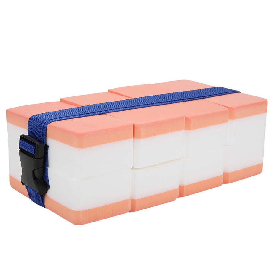 Cinturón de cintura ajustable para niños, flotador de natación, entrenamiento de cintura, ayuda para la espalda, herramienta de asistencia para deportes acuáticos en la piscina: 8 Block