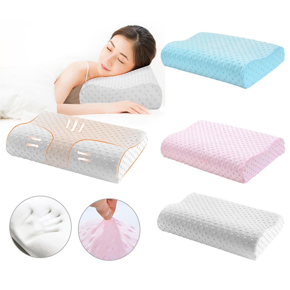 3 kleuren Memory Foam Kussen Orthopedisch Kussen Latex Nek Kussen Fiber Trage Rebound Zacht Kussen Massager Voor Cervicale Gezondheidszorg