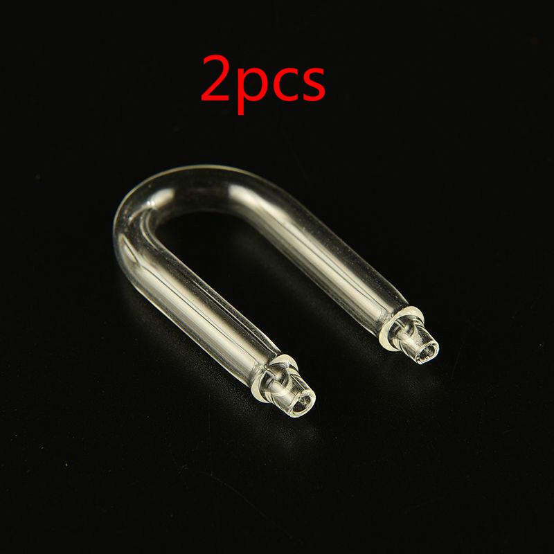 U Shaped Bend Glass Tube For Aquarium Co2 System Diffuser Used With Check Valve U Shape Glass Tube Suction Cup: Default Title