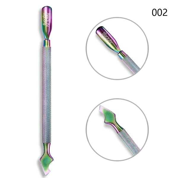 BeautyBigBang Stainless Steel Cuticle Pusher Nail Pusher Repousse Cuticule Ongles Materiel Professionnelle Corta Cuticula Tool: Green