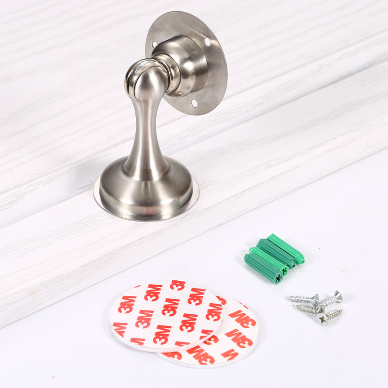 Stainless steel thickened non drilling strong magnetic indoor door anti-collision door block ground suction: 01