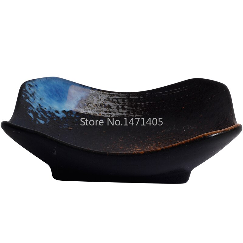 Japanese Tableware Ceramic Snack Plate Appetizer Plate Cold Dish Plate Restaurant Household Small Plate Dish