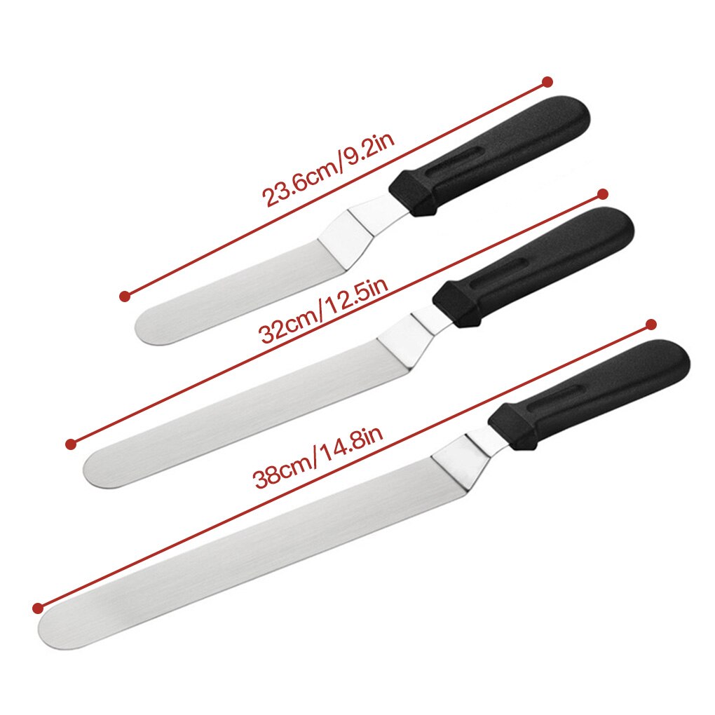 Stainless Steel Butter Cake Cream Knife Spatula for Cake Smoother Icing Frosting Spreader Fondant Pastry Cake Decorating Tools