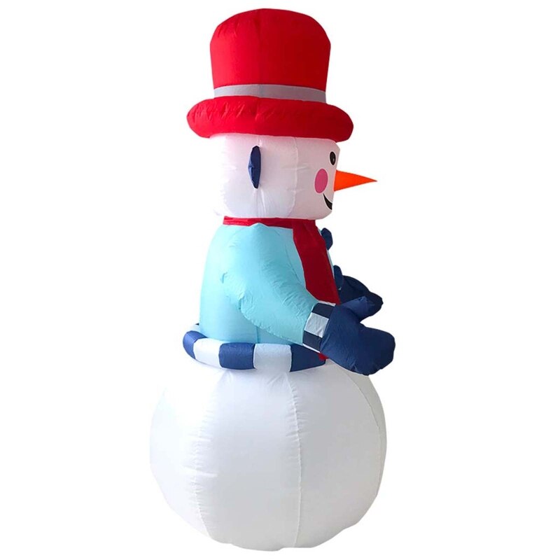 1.8m ledede luft oppustelige snemand blæser figur indendørs udendørs dekoration jul fest ornament børn børn legetøj