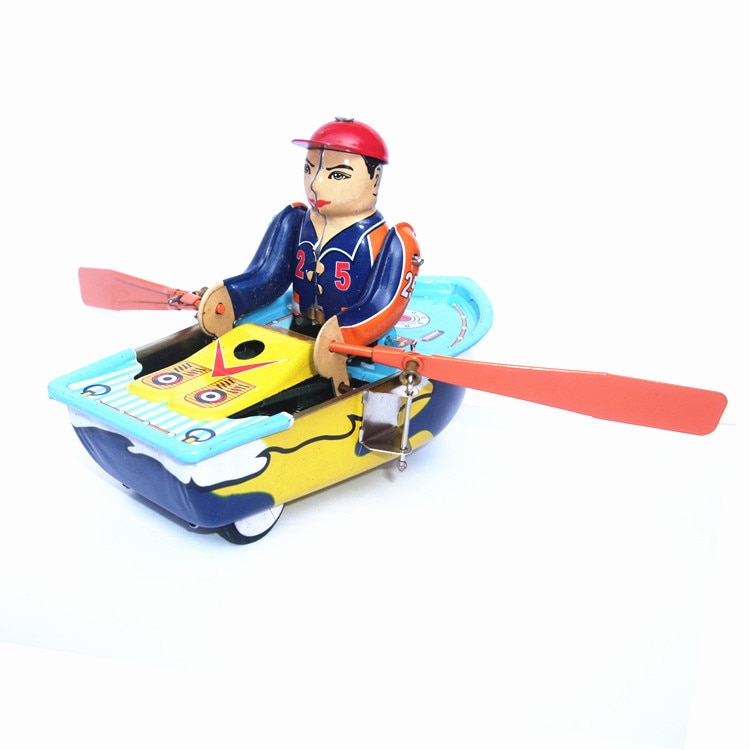 [Divertido] figuras Retro para adulto, juguete de Metal con cuerda, robot mecánico, figuras de juguete de cuerda, para niños