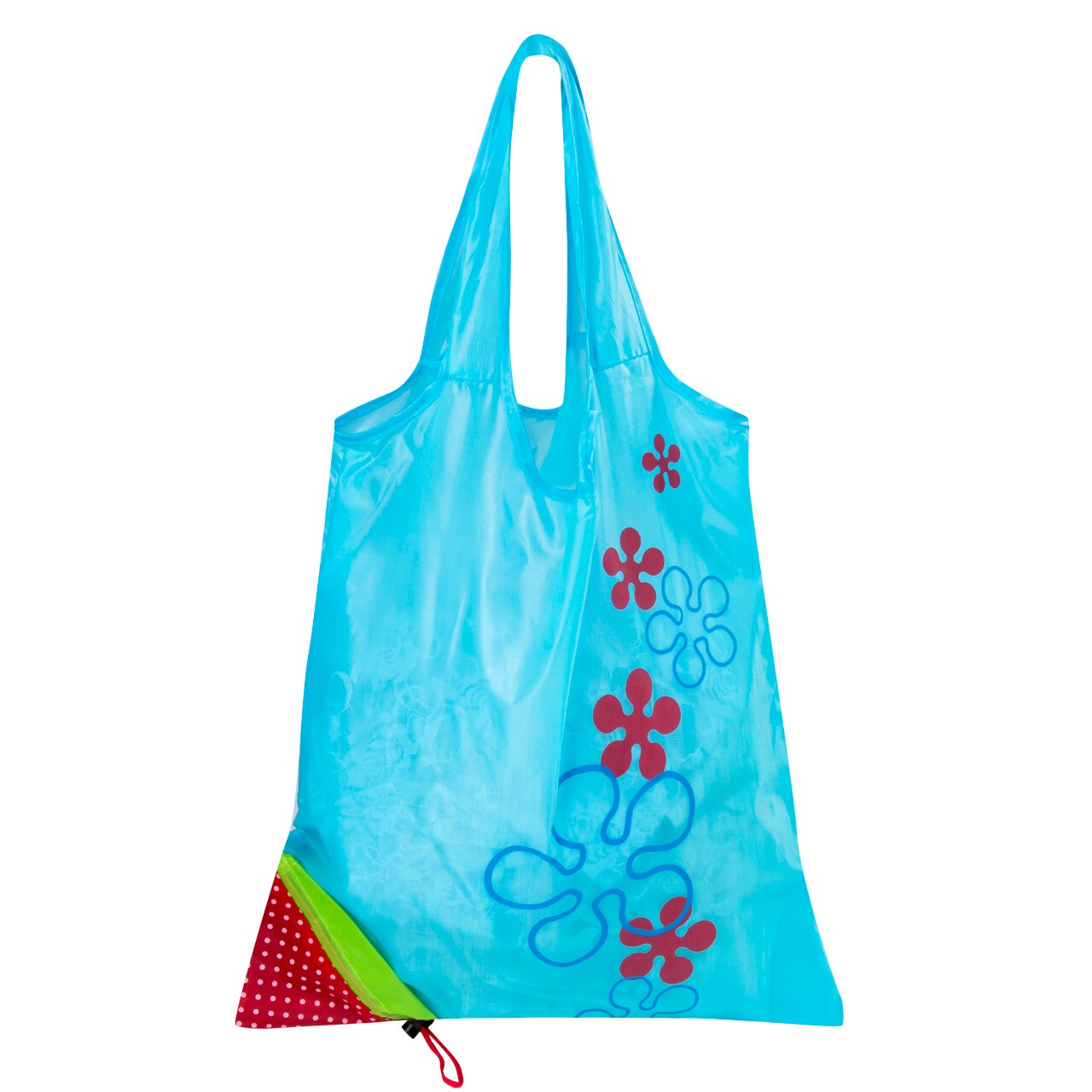 8 farben Eco Große Erdbeere Resuable Nylon Faltbare Lebensmittel Gemüse Obst Tasche Einzelhandel Einkaufstasche: Blau