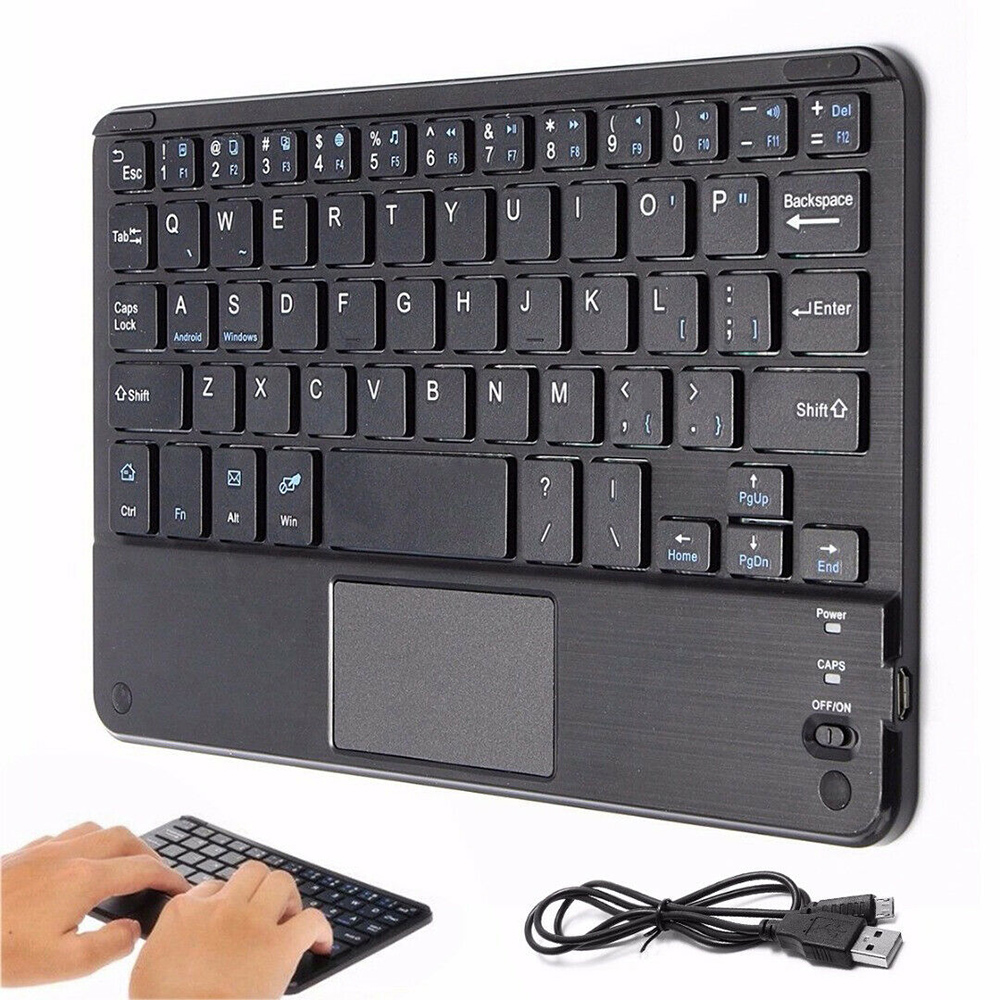 Mini Bluetooth Keyboard Ultra Slim Wireless Keyboard with Touch Pad for Android Windows System iPad Smartphone Tablet