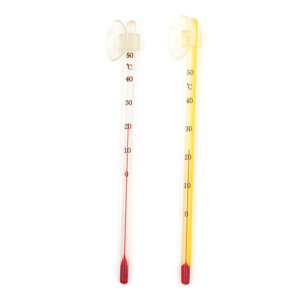 14Cm Hydrometer Aquarium Glas Aquarium Thermometer Aquarium Dompelpompen Glazen Thermometer Met Zuignap