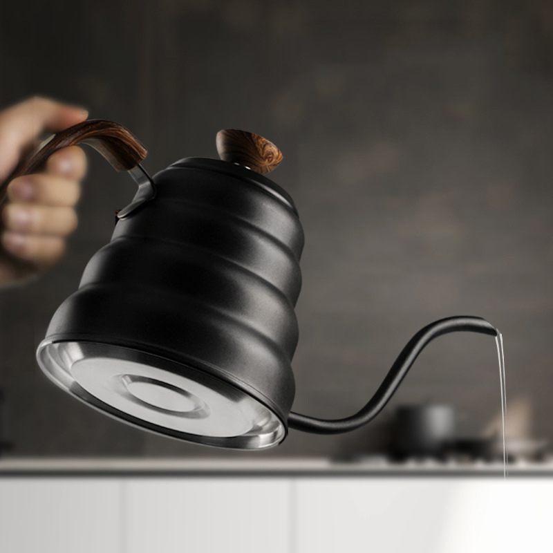 Coffee Drip Kettle Pot Stainless Steel Thin Mouth Gooseneck Coffee Pot Pour Over Drip Coffee Kettle 1L/1.2L with Thermometer