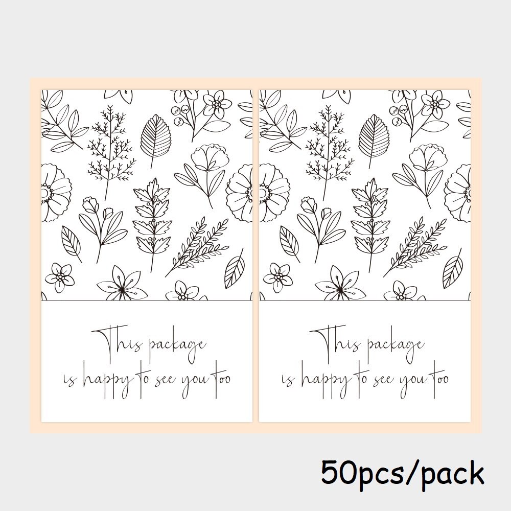 10-50pcs Green Leaf Rectangular Sticker Packaging Supplies Box Sealed Sticker Sticker Coated Paper Label: QY958-50pcs