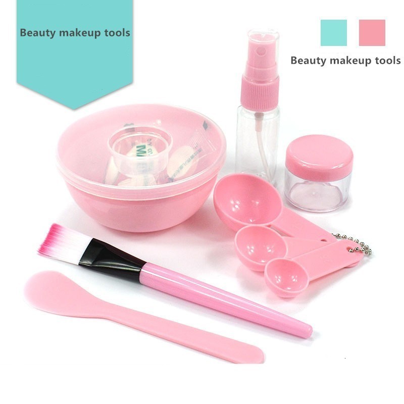10 Kits Diy Gezichtsmasker Make-Up Tools Borstel Lepel Stok Kom Compressie Masker Profissional Make-Up Borstel Cosmetica