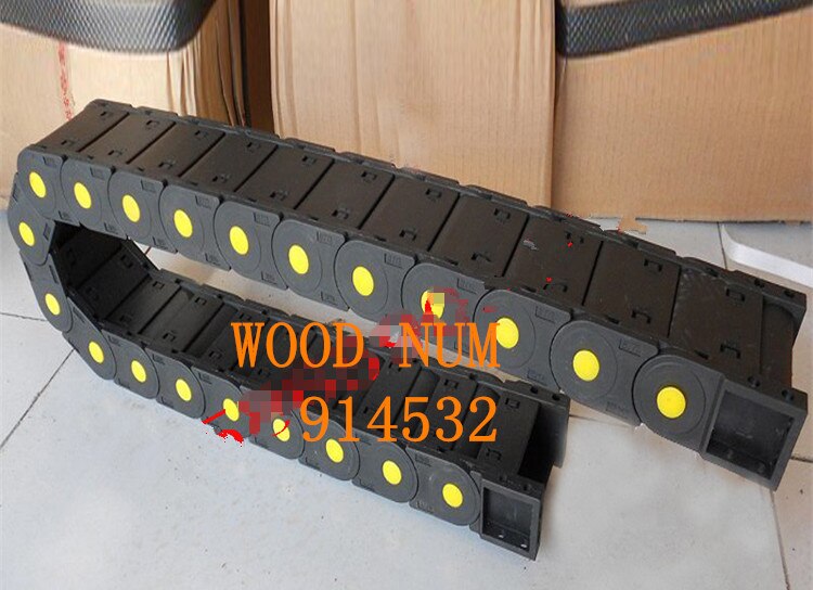 55*150mm Bending Radius 100 Enclosed Nylon Cable Drag Chain Wire Carrier Towline 1000mm in Length