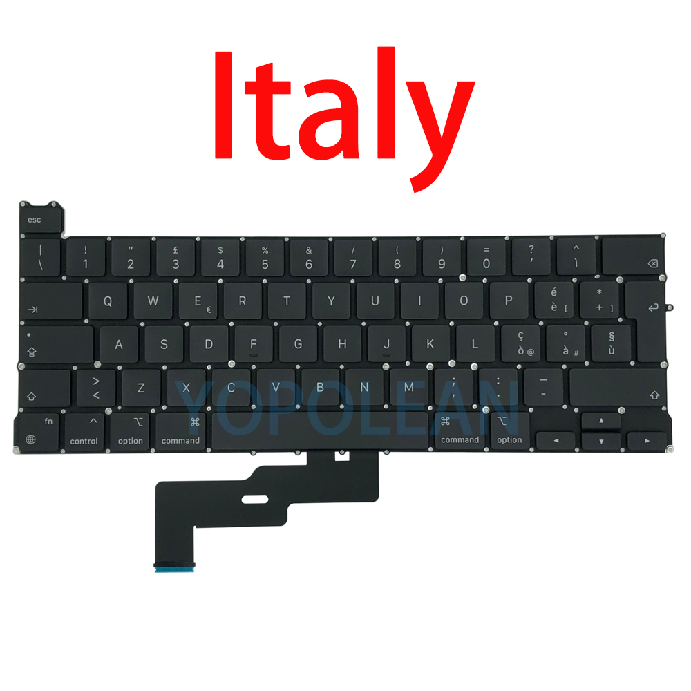 Nowa klawiatura A2338 dla Macbook Pro Retina 13 &quot;M1 A2338 wymiana klawiatury laptopa US UK ES FR RU DE PT układ 2020 rok: Italy