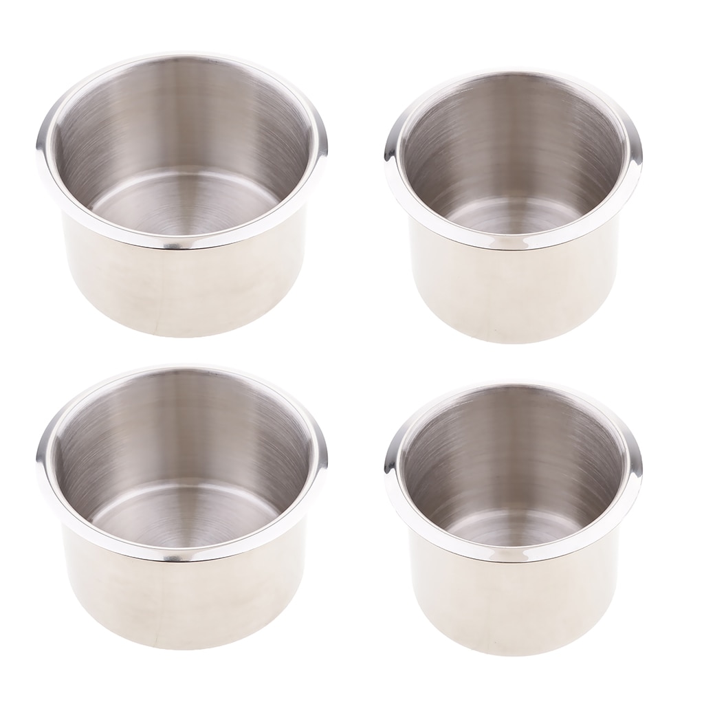 Taza de acero inoxidable empotrada para barco, soporte para latas de bebidas para remolque RV, 90mm y 68mm, 4 Uds.