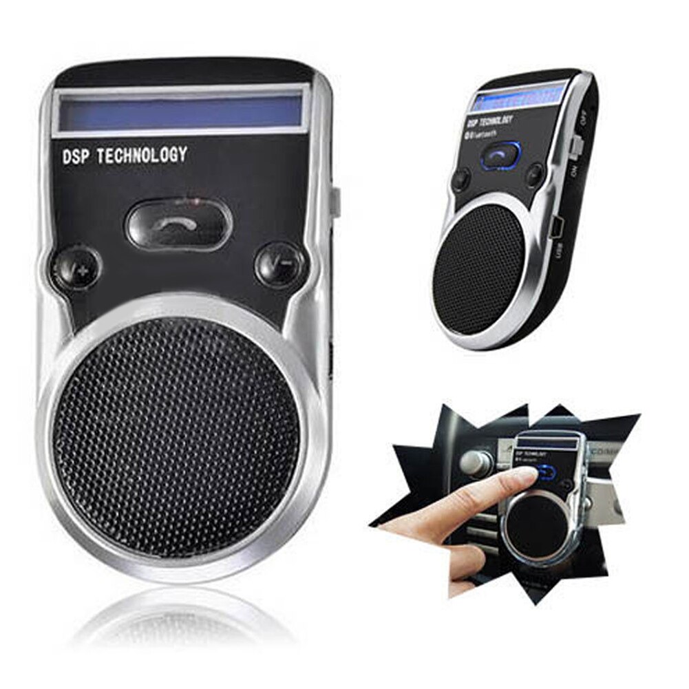 Solar- angetrieben Bluetooth Wagen Bausatz LCD Anzeige Anrufer Ich würde Hände Frei Bluetooth Lautsprecher in Auto Freisprechen