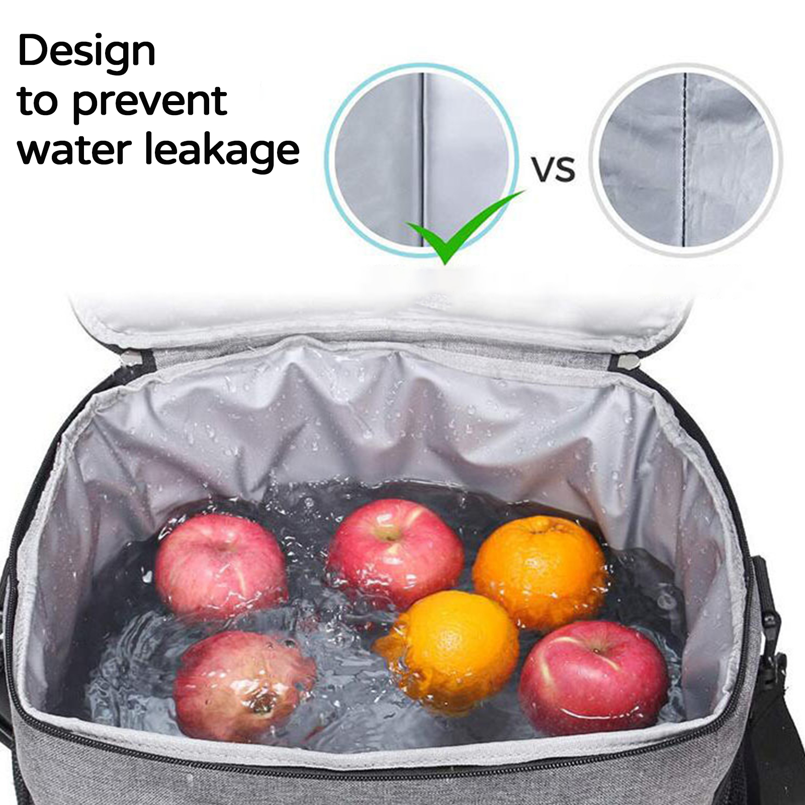 Oxford Double Layer Cooler Lunch Bag Printed Insulated Thermal Food Picnic Handbag Portable Shoulder Lunch Box Tote