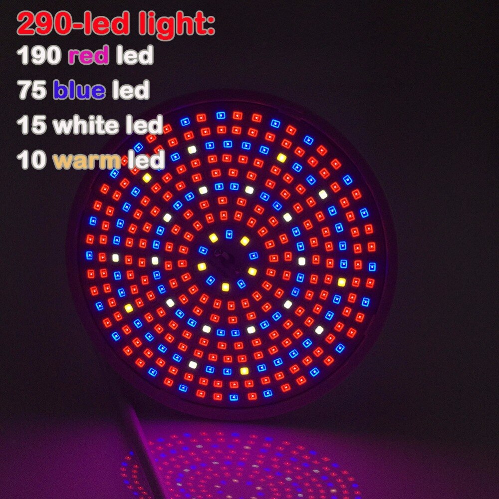 290 led kweeklampen voor planten,  e27 led kweeklampen, volledig spectrum binnenplantenlamp voor planten, groenten 200 hydrocultuursysteem