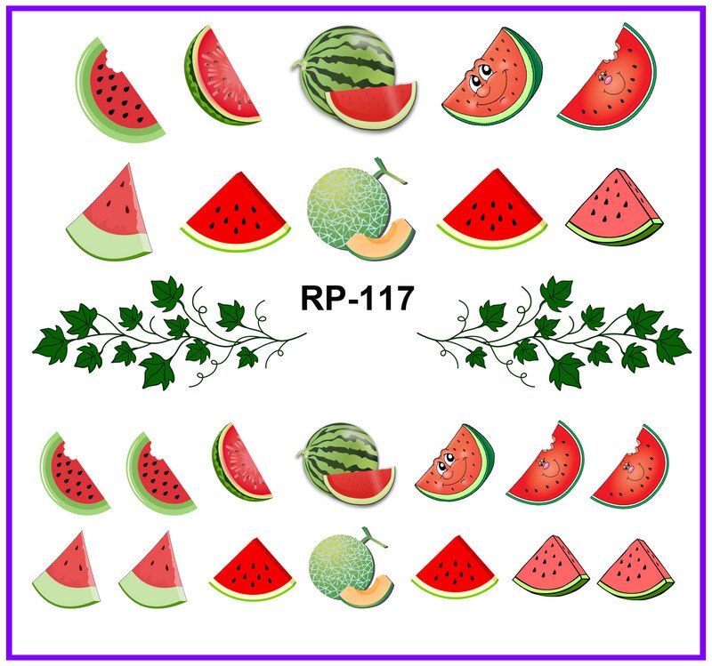 Uonlytech 3D Nail Art Scheiben – Obst-Designs (Wassermelone, Erdbeere, Etc.) Für Nagel- Und Handy-Deko