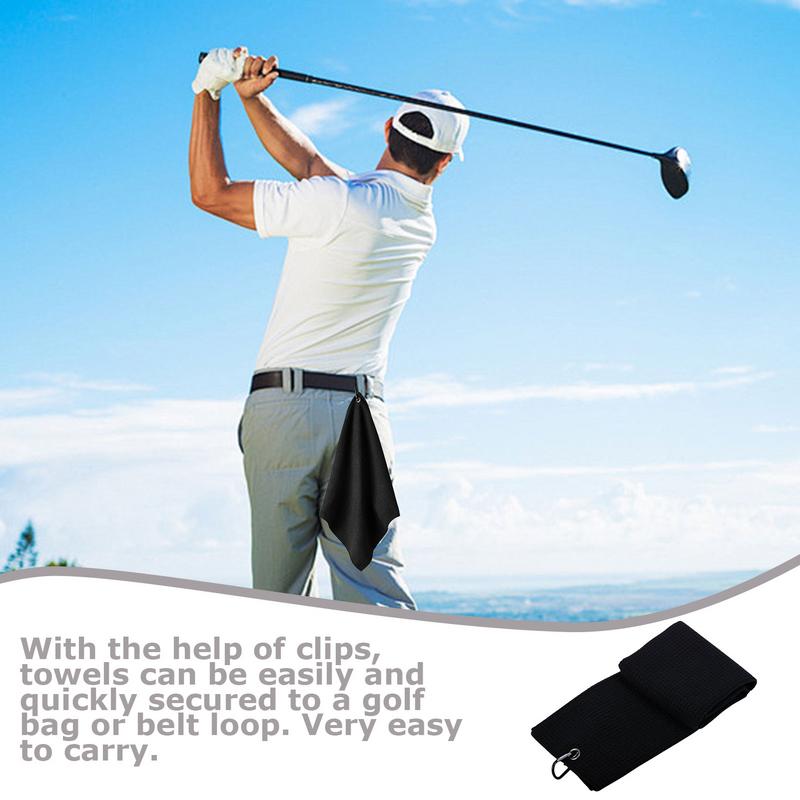 Microfiber golfhanddoek 23,6 x 15,7 inch wafelpatroon golfhanddoek golfers campingstof met karabijnhaak clip snel verwijderen