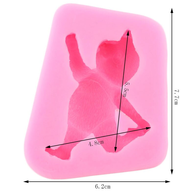 Yoga Panda Silicone Mold Baby Birthday Cupcake Topper Fondant Molds DIY Cake Decorating Tools Clay Cookie Candy Chocolate Mould