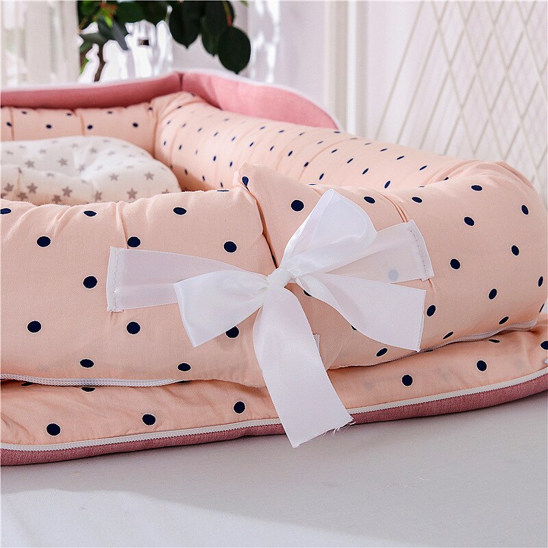 Portable Baby Bed For Boys Girls Travel Bed Infant Cotton Cradle Crib Baby Bassinet Multifunction Foldable Newborn Bed Babynest