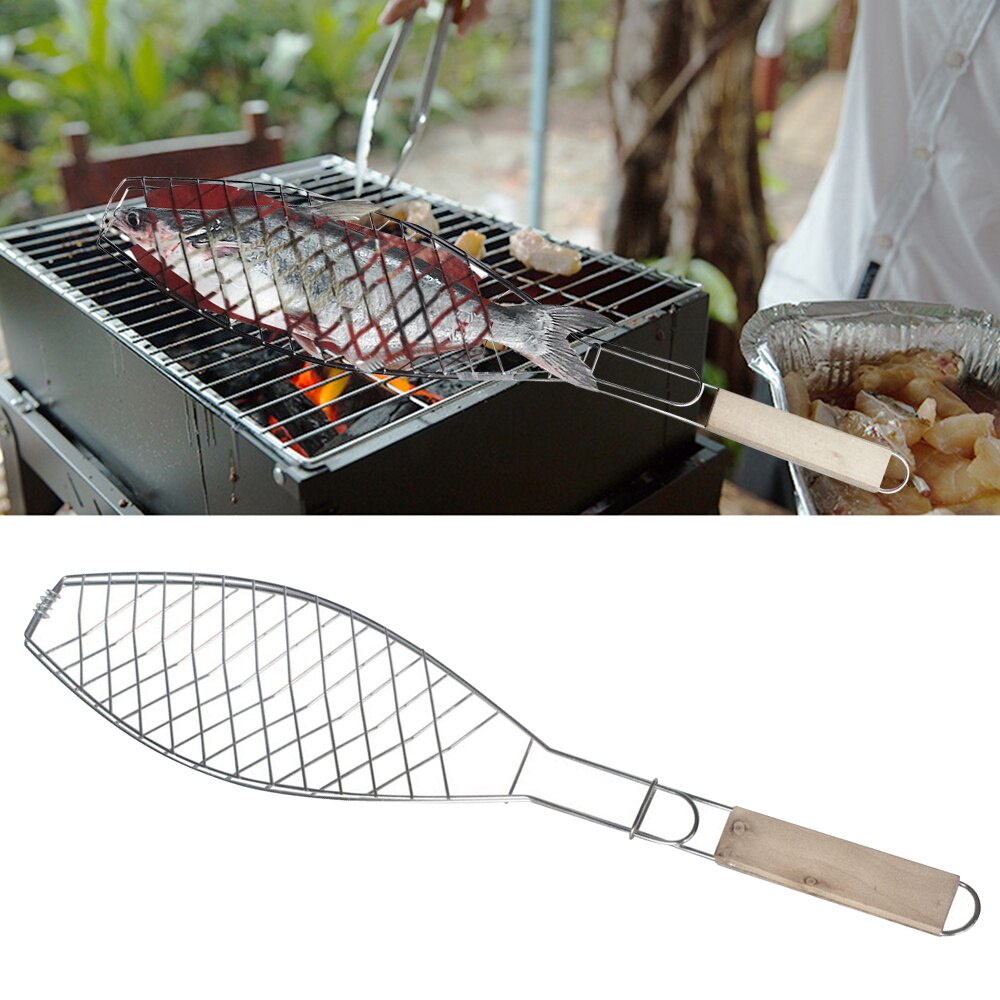 1pc fisk grill kurv bbq fisk grill tilbehør grill kurv grill nett biff kjøtt grønnsak holder verktøy