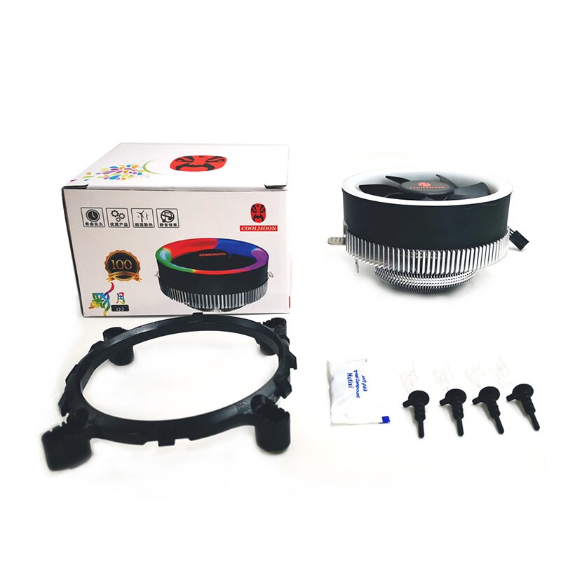 CPU Cooler Cooling Radiator Fan for Intel LGA 1150 1155 1156 775 1366 AMD AM2 AM2+ AM3 AM3+ AM4 3 Pin RGB CPU Cooler