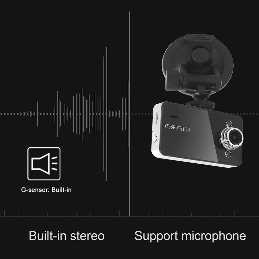 Auto Tachograph Car Camera DVR Camcorder Video Recorder 2.7 inch Full 1080P Ultra Wide Angle Night Vision Function