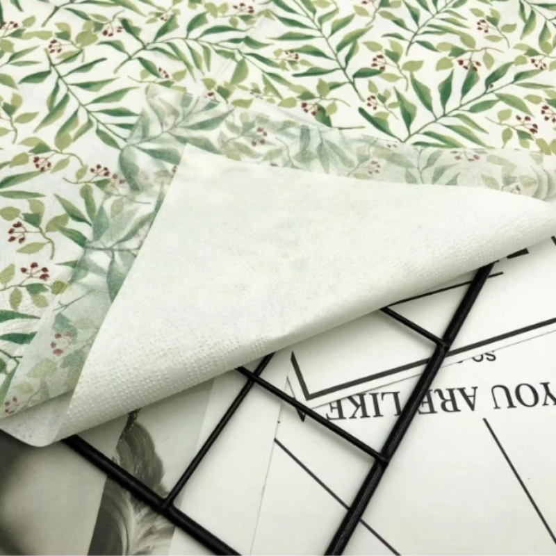 Kleurrijk Servetten Bedrukt Vierkant Papier Servetten Restaurant Bloemen Gezichtsdoekjes Hotel Bruiloft Tafel Setting Puur Houtpulp Papier