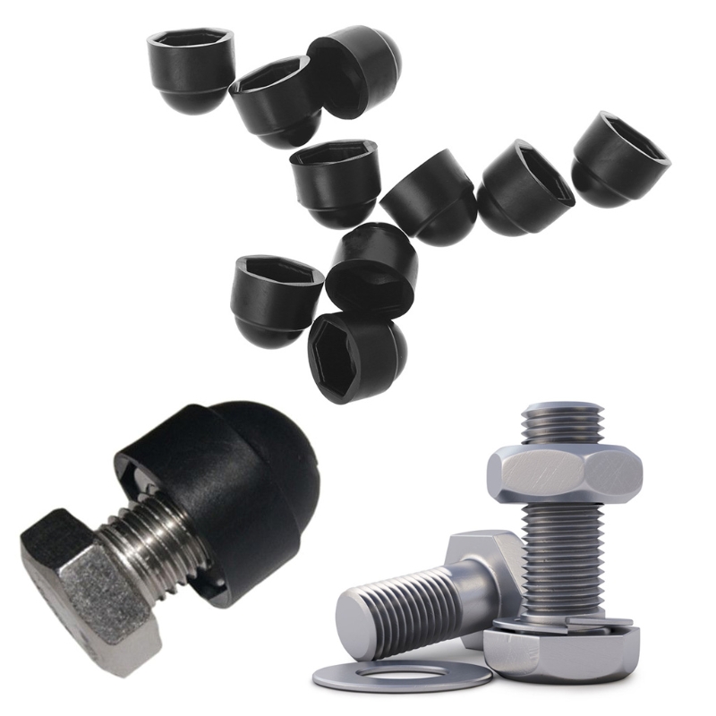 10 stk  m6 m8 m10 m12 bolt beskyttelse møtrik kuppel caps covers udsat sekskant plast  jy25 19 droship