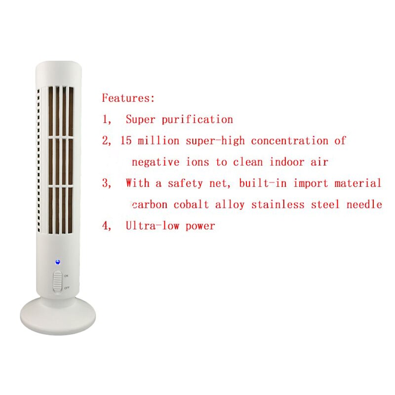 Negative Ion Air Purifier Air Cleaner Air Ionizer Ionizator Oxygen Bar Removed Formaldehyde Smoke Dust Pm2.5 White