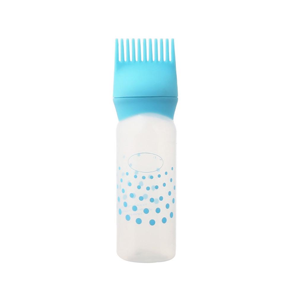 Aplicador de shampoo de tingimento, ferramentas para pintar cabelo 3 cores 120ml, pente de óleo, aplicador de tinta de cabelo, ferramenta de estilo para coloração de cabelo: Blue