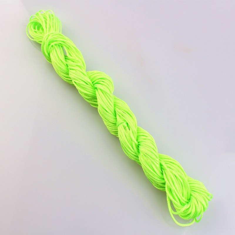Cordón anudado chino de nailon, 23 colores, 1mm, hilo de macramé Shamballa, cordón para cuentas para fabricación de pulseras: Transparente