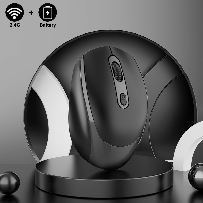 2.4G Wireless Mouse Gaming Mouse Battery Macaron Multicolor Wireless Mouse Mute Ergonomic Mouse Backlit Mice For Laptop: WHITE