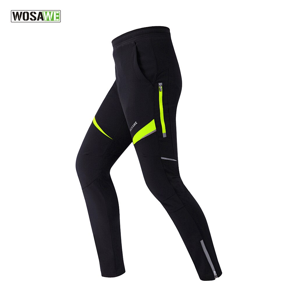 Wosawe heren fietsbroek ademend snel drogend mtb fietsbroek waterdichte broek elastische taille ropa ciclismo motobike broek: Bc166- groene / Xxl
