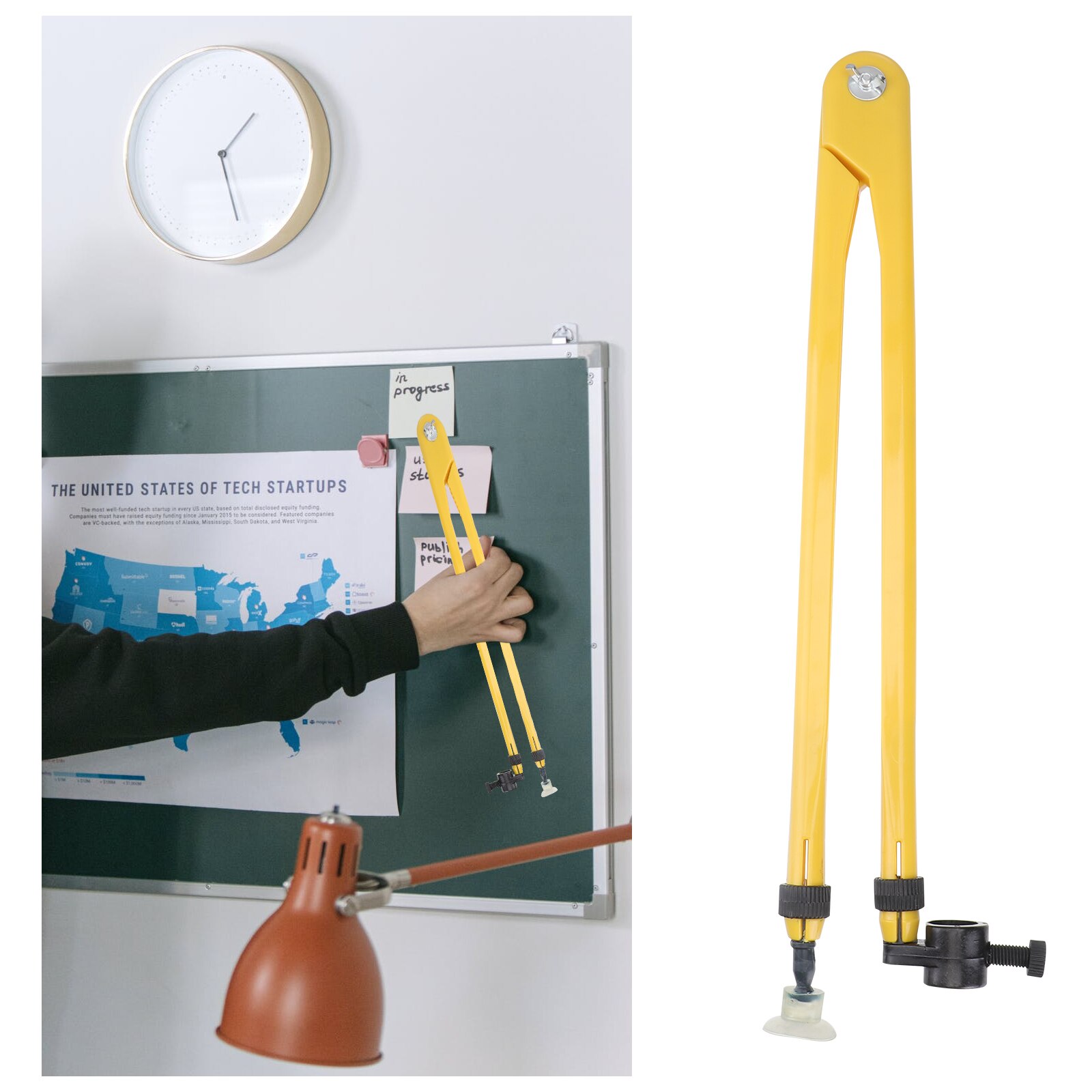 1pc Math Teaching Tool Compass Teaching Aid School Supplies Large Compass