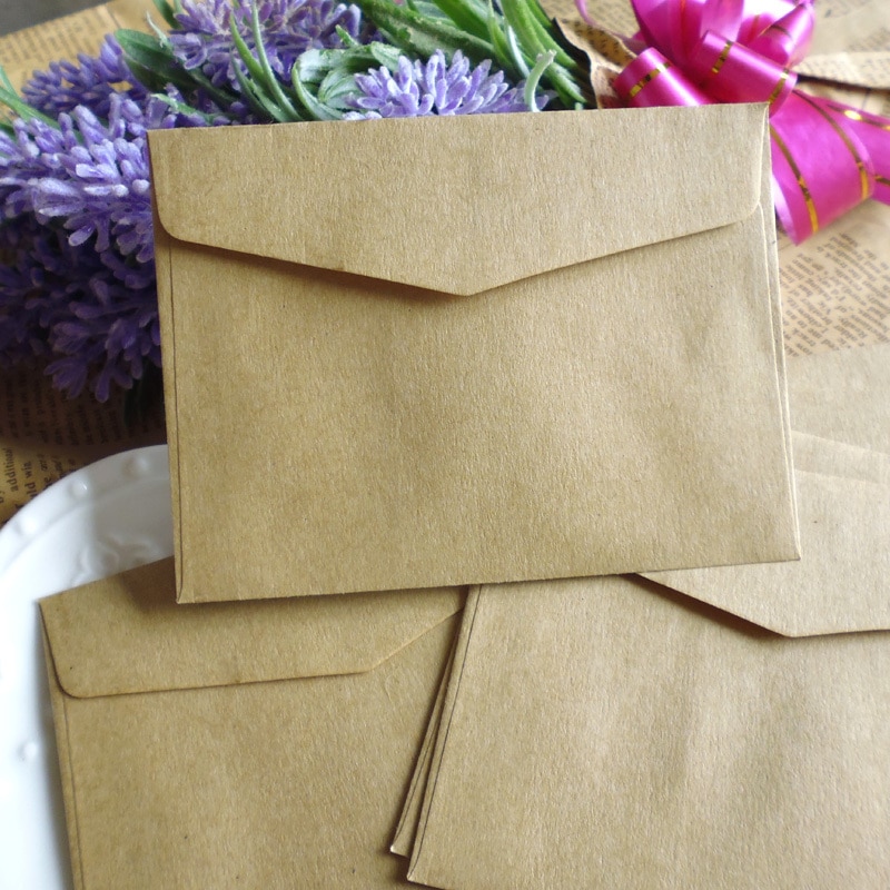 25pcs Retro Blank Paper Envelopes Invitation Envelope Card Office Stationery Supplier for Party Messaage Card 10x7.5cm